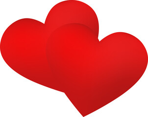 Beautiful Two Red Hearts Image