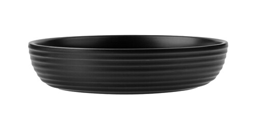 black bowl isolated on transparent png