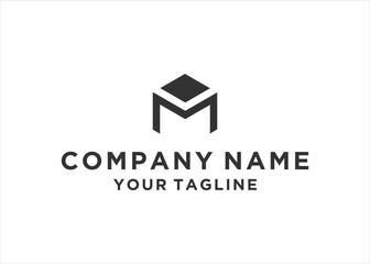 letter m logo design vector illustration template