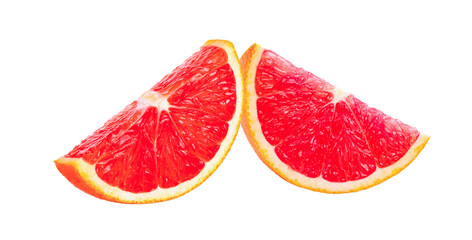 half pink grapefruit  isolated on transparent png