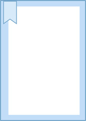 cute pastel blue paper planner, journal memo decoration
