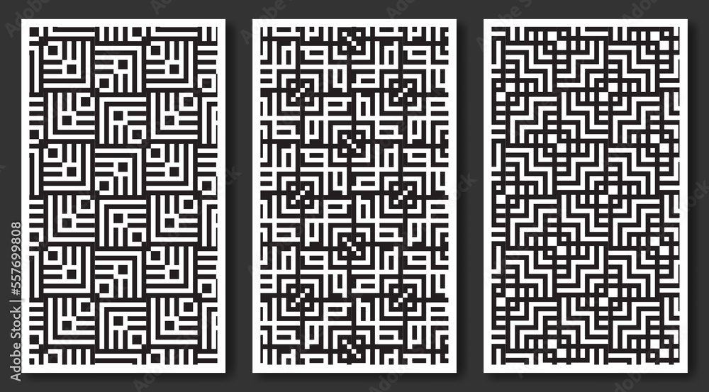Poster seamless geometric pattern abstract background. maze mosaic pattern.