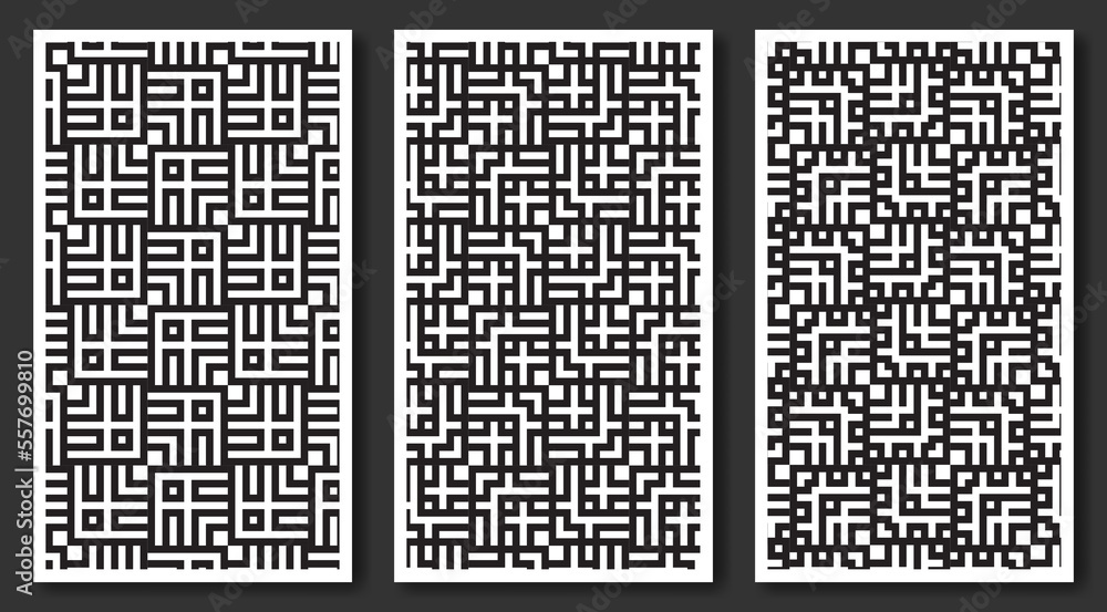 Poster seamless geometric pattern abstract background. maze mosaic pattern.