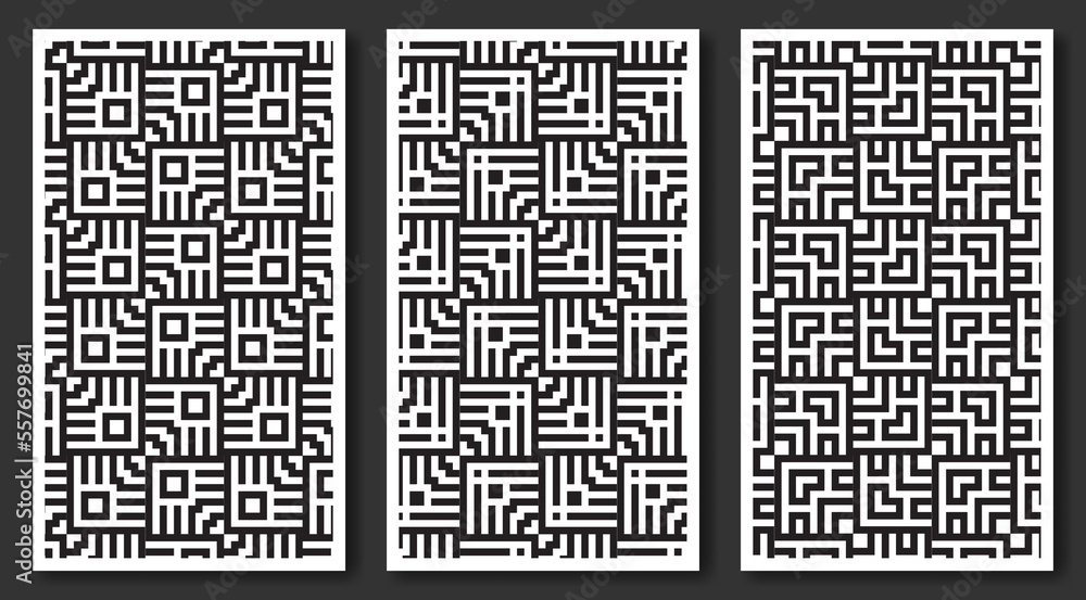 Poster seamless geometric pattern abstract background. maze mosaic pattern.