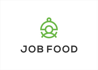 Food job logo design vector illustration template