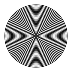 Concentric Rings Pattern in Circle Shape. Abstract Design Element.