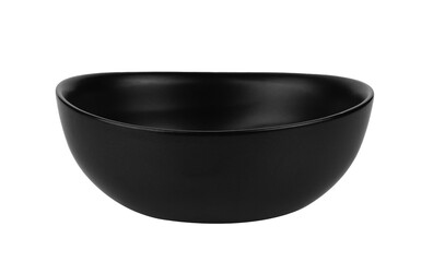 black bowl isolated on transparent png