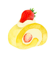 苺のロールケーキ　いちご