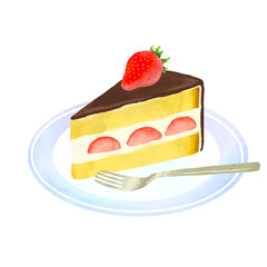 いちごのチョコレートケーキ