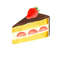 いちごのチョコレートケーキ
