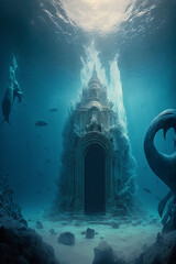 Underworld castle, generative ai