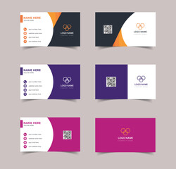 Double-sided creative business card template.Creative and Clean Business Card Template.Flat design vector abstract creative. modern visiting card.