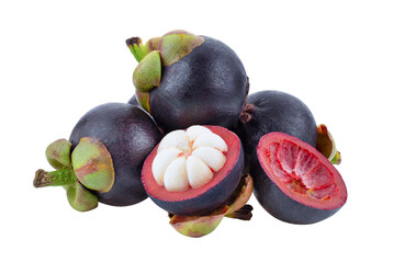 Mangosteen isolated on transparent png