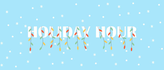 Holiday gift background. Holiday hour