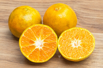 fresh oranges from the garden.