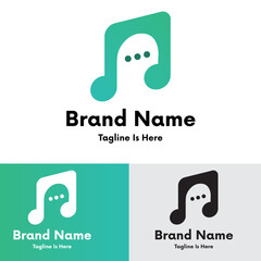 Creative Music chat logo design 