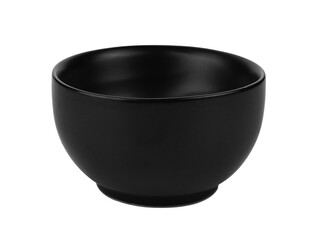 black bowl isolated on transparent png