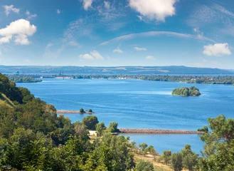 Foto op Canvas Summer beautiful view from hill top on Dnipro river (Ukraine). © wildman