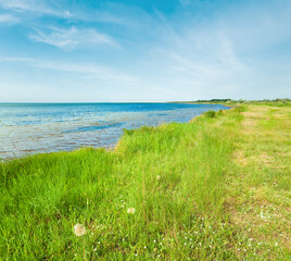 Summer coastline (Skadovsk town environs, Ukraine).