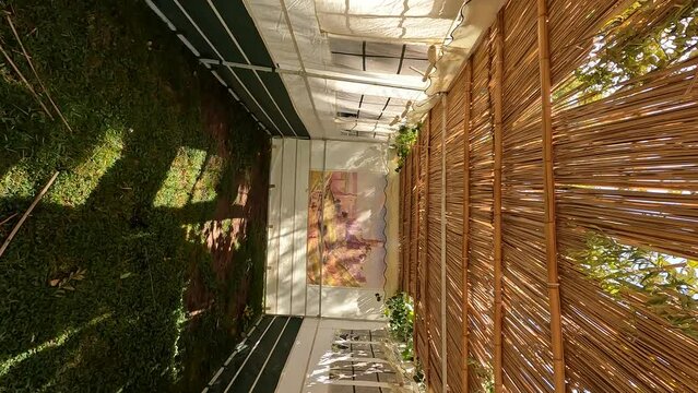  A building of a public Sukkah, before the Sukkot holiday, in Ein Hamad Park in Jerusalem