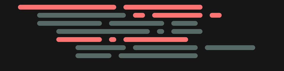 Obraz premium Code on screen vector illustration, flat cartoon coding lines simulation