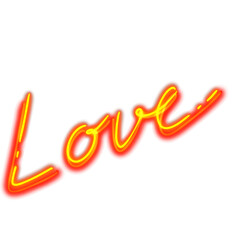 Valentines day neon heart love symbol sign decoration item glow in the dark