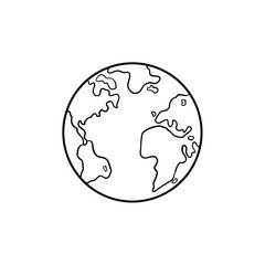 Earth Line Art