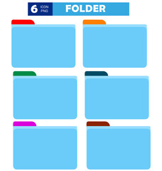 File folder icon set. Design for app, logo etc. png fILE ISOLATO