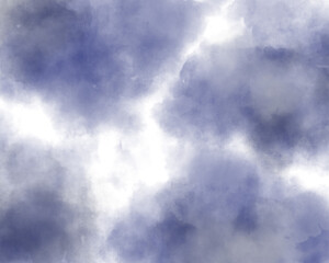 雲の水彩風イラスト　背景