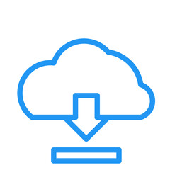 download data from cloud computing system icon