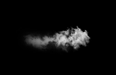 Set of clouds white on isolated elements black background.