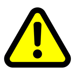 Warning Hazard Sign on Transparent Background