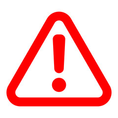 Warning Hazard Sign on Transparent Background - obrazy, fototapety, plakaty