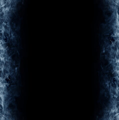 Abstract smoke texture over black. Fog in the darkness.