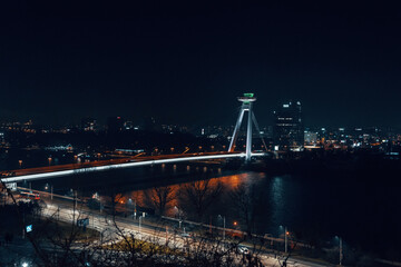 Fototapeta na wymiar bridge of Bratislava, Slovakia