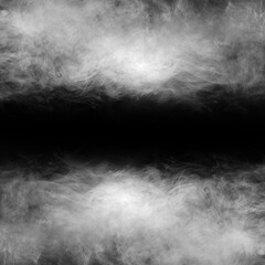 Abstract smoke texture over black. Fog in the darkness.