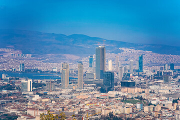 Izmir landscape with skyscrapers