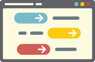 Fototapeta premium Kid programming icon flat vector. Computer classroom. School code technology isolated