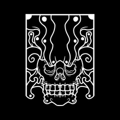 background with a skull