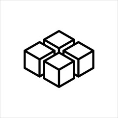 cube Icon. In Trendy Design Vector. vector illustration on white background