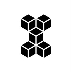 cube Icon. In Trendy Design Vector. vector illustration on white background