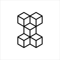 cube Icon. In Trendy Design Vector. vector illustration on white background