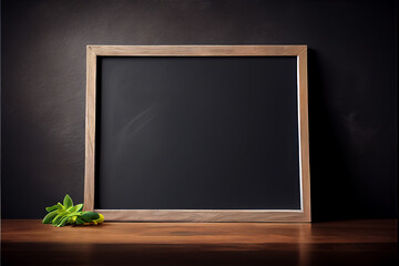 Blackboard with food ingredients ideal for menu of the day, with lots of copy space