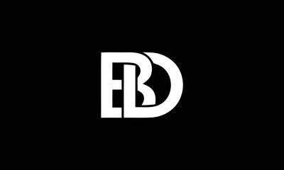 Alphabet letters Initials Monogram logo BD DB B D