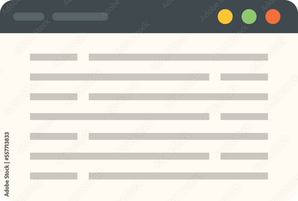 Poster programming web page icon flat vector. website design. mobile ui technology isolated