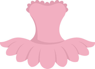 Ballet dress icon flat vector. Ballerina dancer dress. Ballet kid dance clothes isolated © anatolir