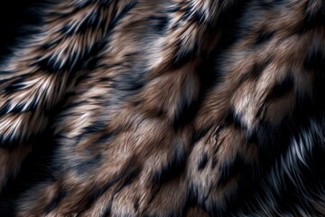 dark brown fur, close up pattern of fur, fur abstract pattern, generative ai composite
