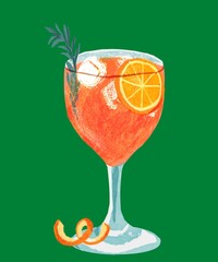 graphic illustrations for drinks with various shapes and various types of glasses or bottles