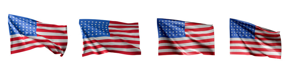 America flag on white background
