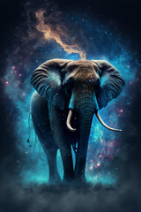 Fototapeta premium Elephant design, generative ai